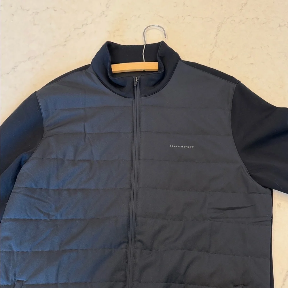 Travis Matthew‎ Point Of Sail Men's Black Quilted Jacket Size Large